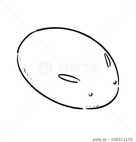 うさぎの練り切り　モノクロ 106321158