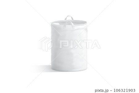 Blank white laundry hamper bag mockup, front view Blank white laundry hamper bag mockup, front view 106321903