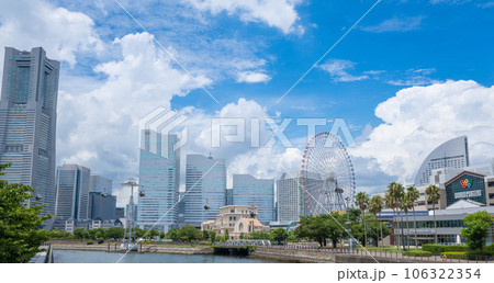 横浜みなとみらいの都市風景 横浜みなとみらいの都市風景 106322354