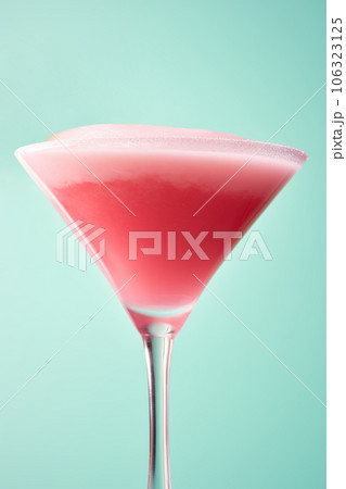 Refreshing Cold Pink Cosmopolitan Cocktail with Vodka and Cranberry 106323125