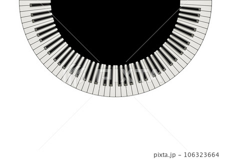 Abstract piano keys radially arranged Abstract piano keys radially arranged 106323664