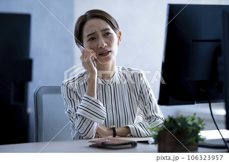 残業するビジネスウーマン 残業するビジネスウーマン 106323957