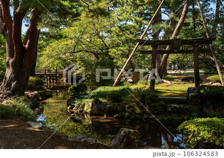 兼六園の鳥居と橋 106324583