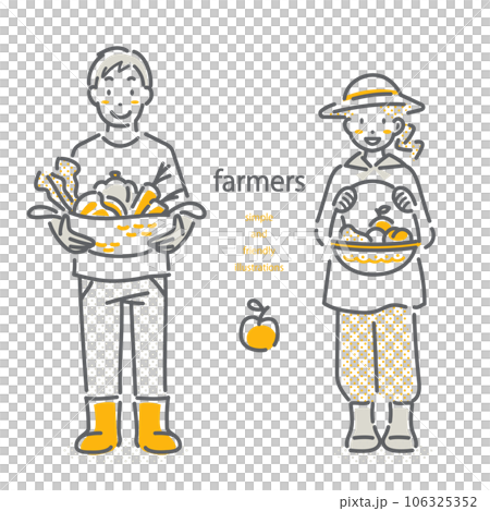 Continuous one line drawing male farmer with hoe carrying vegetable  harvest. Agriculture concept. Single line draw design vector graphic  illustration. 15634794 Vector Art at Vecteezy
