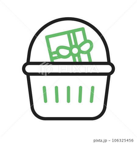 Gifts in Basket Icon Image. Gifts in Basket Icon Image. 106325456