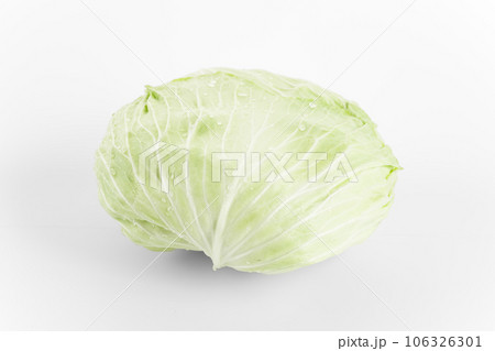 Cabbage on a white background board. 106326301