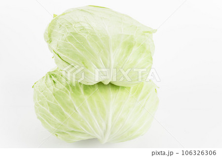 Cabbage on a white background board. Cabbage on a white background board. 106326306