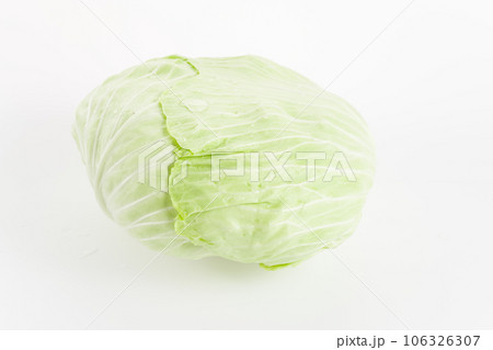 Cabbage on a white background board. Cabbage on a white background board. 106326307