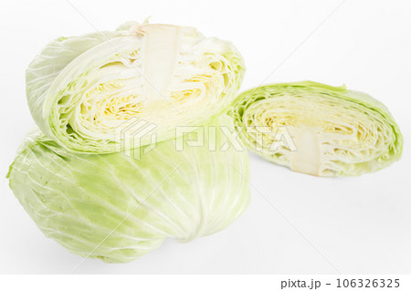 Cabbage on a white background board. 106326325
