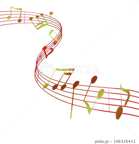 音符をデザインしたシンプルなイラスト 音符をデザインしたシンプルなイラスト 106326411