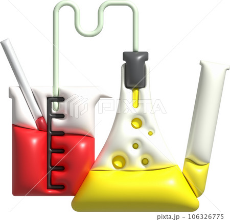 3D icon. Isolated flask or flask for chemistry. Laboratory glassware for medical or scientific education .Minimalist style icons 3D icon. Isolated flask or flask for chemistry. Laboratory glassware for medical or scientific education .Minimalist style icons 106326775