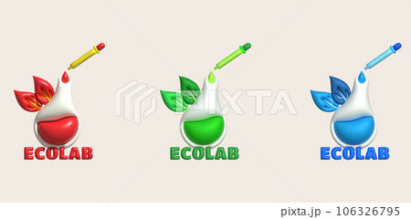 3d icon. Eco lab.Flask for chemistry Laboratory glassware for medical or scientific education .Minimalist style icons 3d icon. Eco lab.Flask for chemistry Laboratory glassware for medical or scientific education .Minimalist style icons 106326795