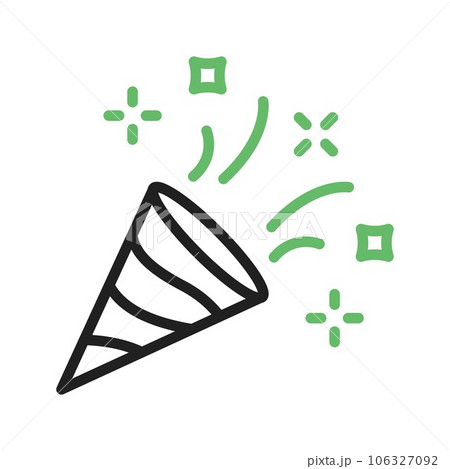 Confetti Cannon Icon Image. 106327092