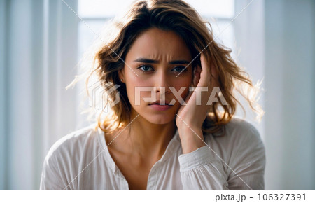 悩んでいる女性 - AI生成画像 悩んでいる女性 - AI生成画像 106327391