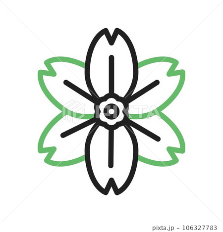 Alpine Forget Me Not Icon Image. 106327783