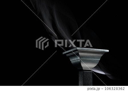 Luxury black platform for showing your products on a dark background. 106328362