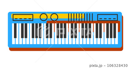 Illustration of piano. Jazz musical instrument. Illustration of piano. Jazz musical instrument. 106328430