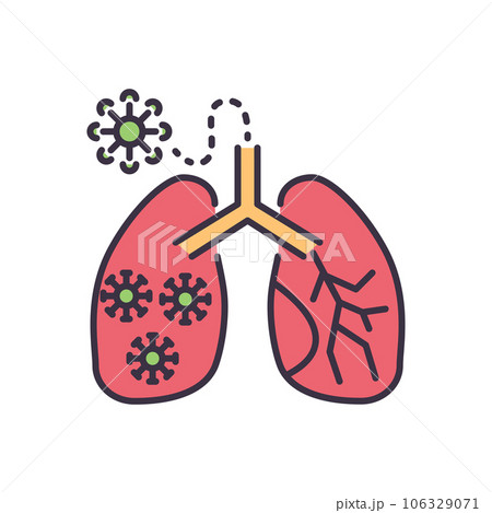 Lungs Infection related vector icon 106329071