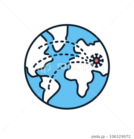 Pandemia related vector icon 106329072