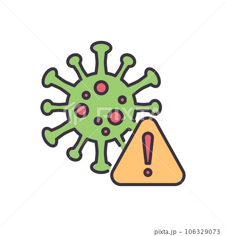 Corona virus danger related vector icon 106329073