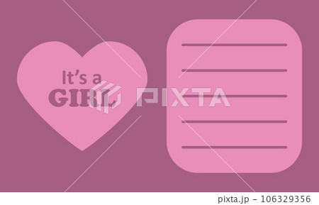 It's a girl, vector template.のイラスト素材 [106329356] - PIXTA