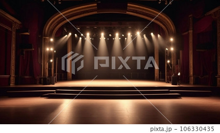 Empty stage of the theater 106330435