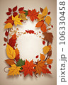 Autumn background. Watercolor painting leaves 106330458