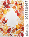 Autumn background. Watercolor painting leaves 106330467