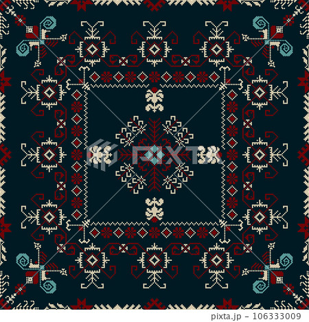 Latvian embroidery vector seamless pattern 13 106333009