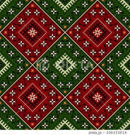 Latvian embroidery vector seamless pattern 17 Latvian embroidery vector seamless pattern 17 106333014