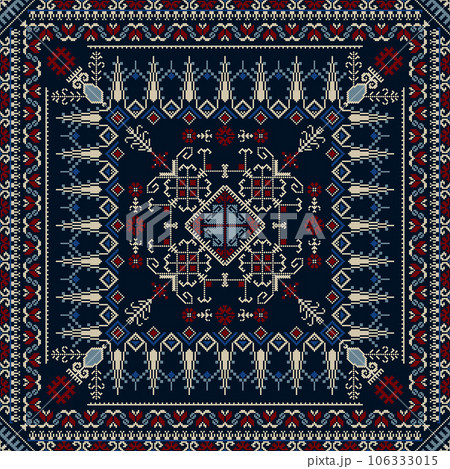 Latvian embroidery vector seamless pattern 18 106333015