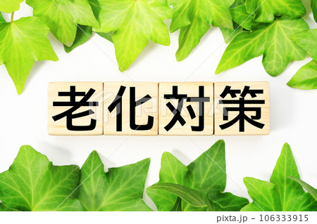 老化対策　福祉・介護関連のキーワード素材 106333915
