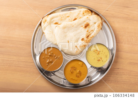 南インドカレーとナン　(マトンのキーマ　ブラウンマサラ　ブラウンモイリー) 106334148