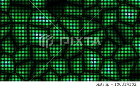 Halftone dots abstract digital technology green light on green background. Halftone dots abstract digital technology green light on green background. 106334302