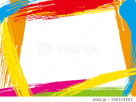 カラフルなペンキを塗ったフレーム 106334483