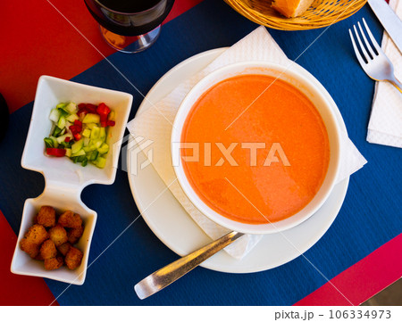 Gazpacho - dish of Spanish cuisine 106334973