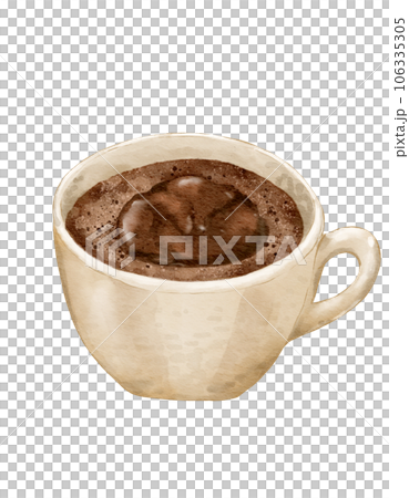 Watercolor affogato mocha  drawn watercolor illustration isolated element 106335305