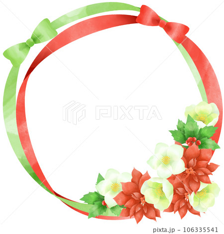 クリスマスをイメージしたリボンの装飾素材 106335541