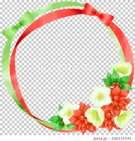 クリスマスをイメージしたリボンの装飾素材 106335541