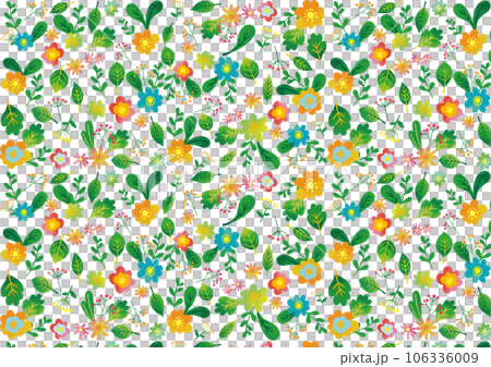 斯堪的納維亞風格水彩觸感花卉圖案 106336009