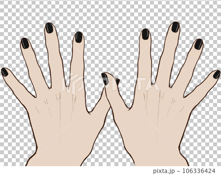 Both hands of a man with nails 106336424