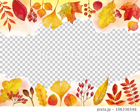 Autumn fallen leaf frame Autumn fallen leaf frame 106336548