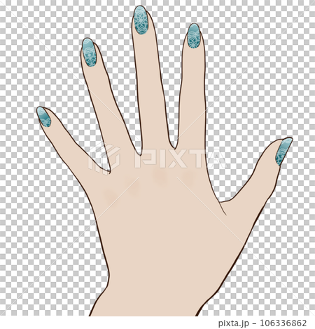 Hand of nailed women 106336862