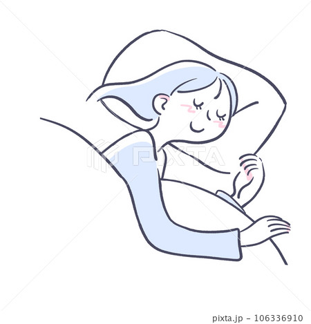すやすやと眠る女性 106336910