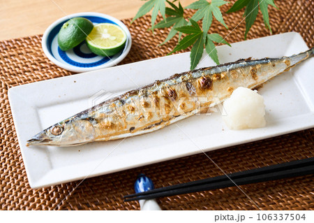 秋刀魚の塩焼き 106337504