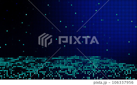 Halftone dots abstract digital technology blue light on blue background. 106337956