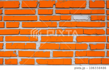 Brick wall orange surface texture background....のイラスト素材 [106338486] - PIXTA