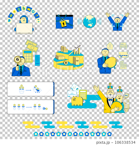 一組與金錢相關的商人 106338534
