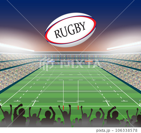 Rugby stadium editorial stock image. Image of stadium - 52786939