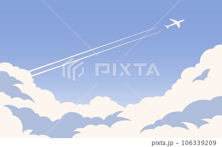 青空と飛行機雲 106339209